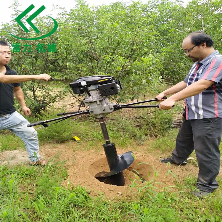 汽油挖樹坑機(jī)鉆小孔真方便